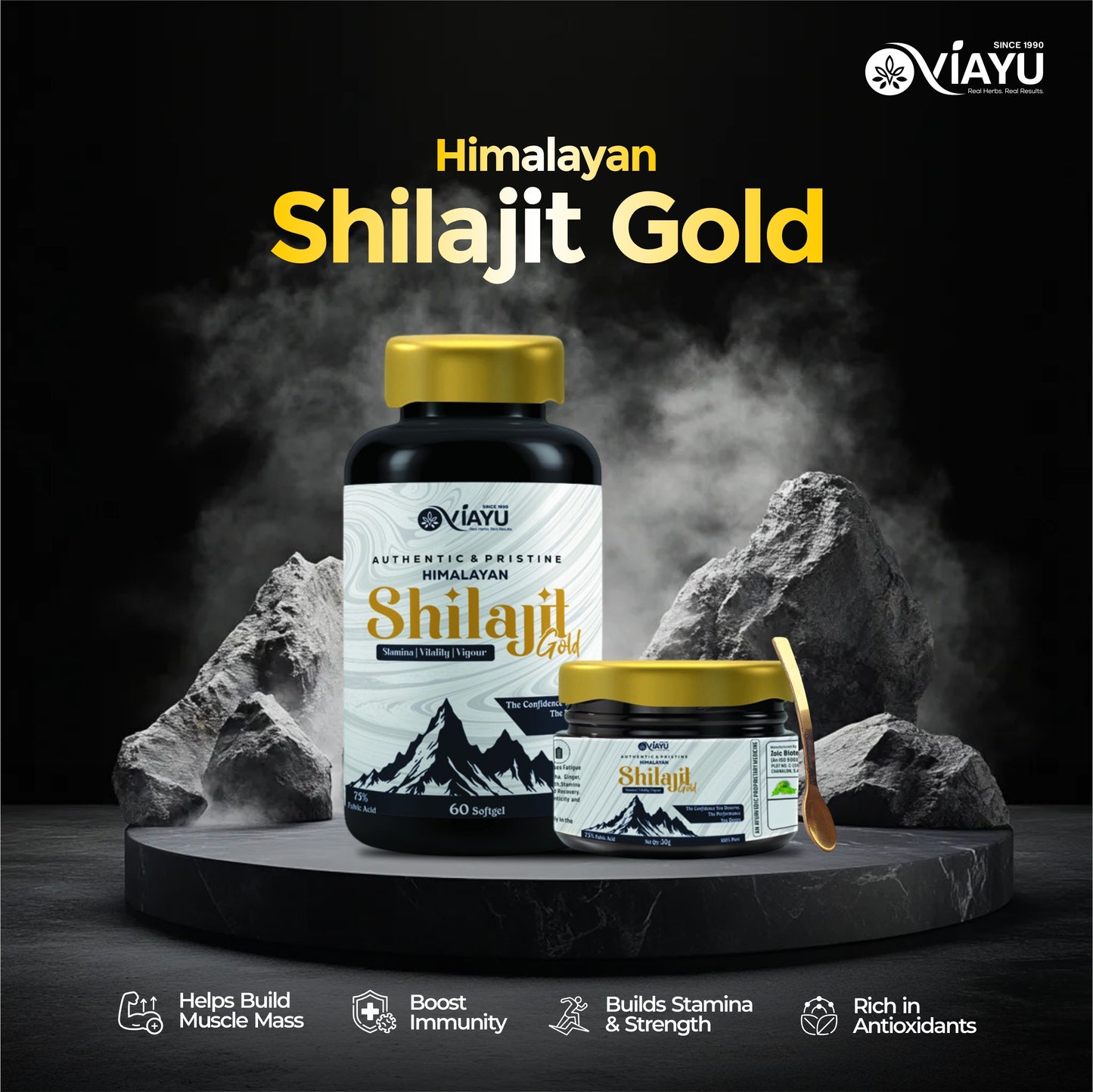 Viayu Shilajit Gold Combo